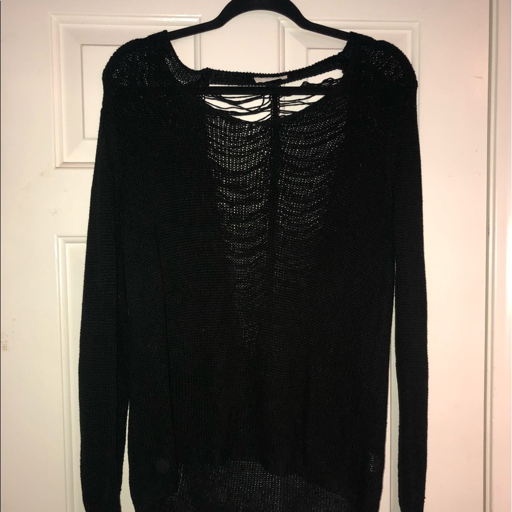 Black Sweater with cool back detailing